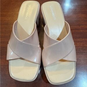 Jeffrey Campbell Nude Mules Platform Sandals